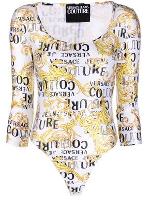 Versace Jeans Couture logo-print long-sleeve body - White