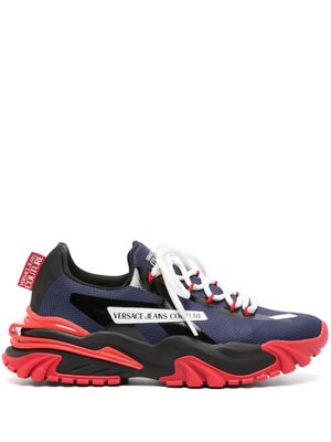 Versace Jeans Couture logo-print panelled sneakers - Blue