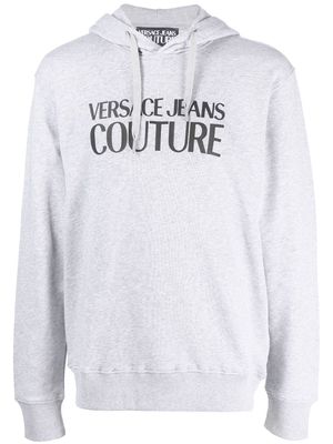 Versace Jeans Couture logo-print pullover hoodie - Grey