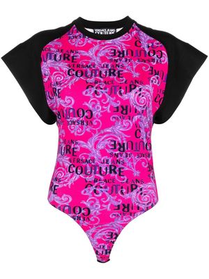 Versace Jeans Couture logo-print short-sleeve body - Pink