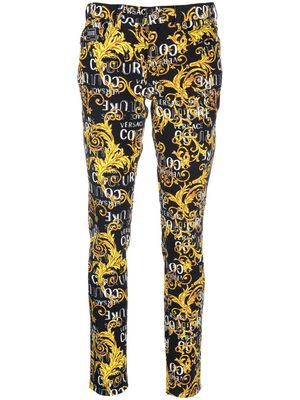 Versace Jeans Couture Logo-print skinny jeans - Black