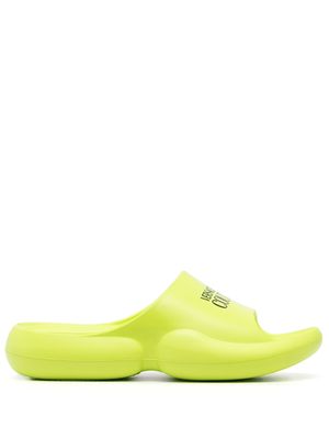 Versace Jeans Couture logo-print slides - Green