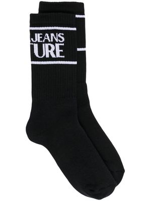 Versace Jeans Couture logo print socks - Black