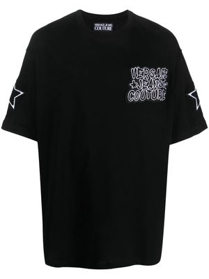 Versace Jeans Couture logo-print star-patch T-shirt - Black