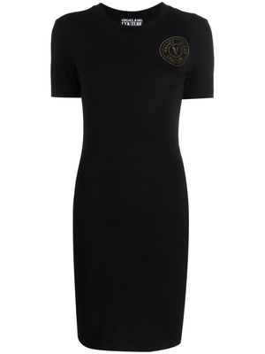 Versace Jeans Couture logo-print stretch-cotton dress - Black