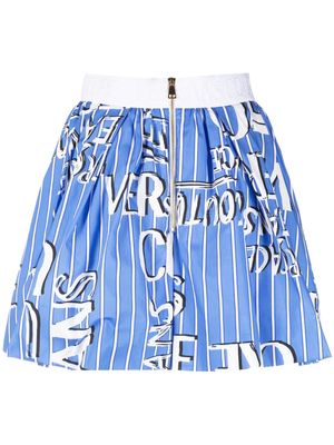 Versace Jeans Couture logo-print striped shorts - Blue