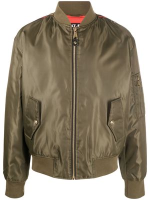 Versace Jeans Couture logo-print zip-fastening bomber jacket - Green