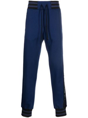 Versace Jeans Couture logo-stripe track pants - Blue