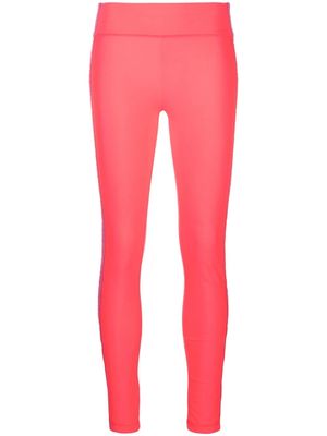 Versace Jeans Couture logo-tape cropped leggings - Pink