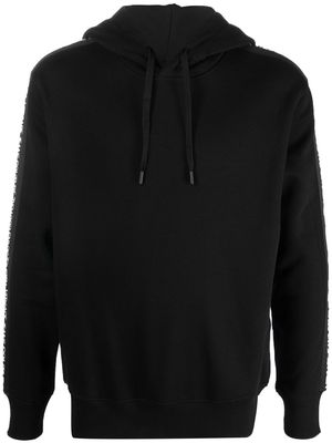 Versace Jeans Couture logo-tape pullover hoodie - Black
