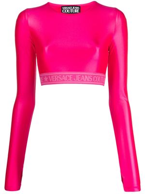 Versace Jeans Couture logo-underband crop top - Pink