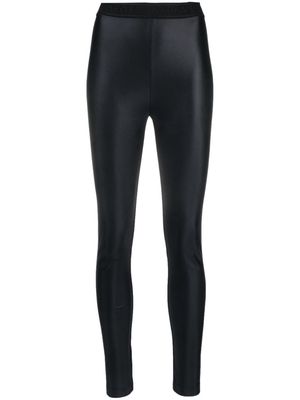 Versace Jeans Couture logo-waistband high-waisted leggings - Black