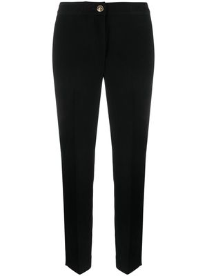 Versace Jeans Couture logo-waistband slim trousers - Black