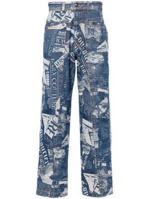 Versace Jeans Couture Magazine straight jeans - Blue