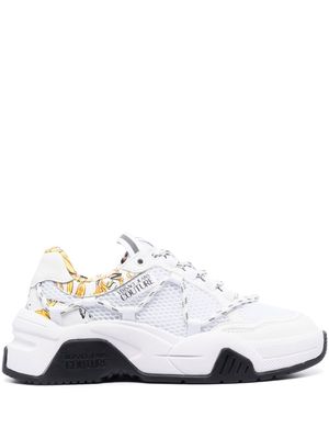 Versace Jeans Couture mesh-panel low-top sneakers - White
