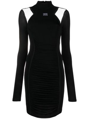 Versace Jeans Couture mesh-panel mini dress - Black