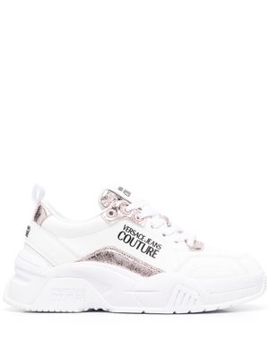 Versace Jeans Couture metallic chunky sneakers - White