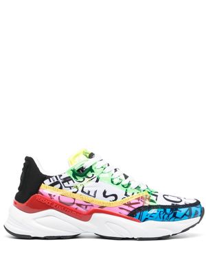 Versace Jeans Couture monogram-print low-top sneakers - White