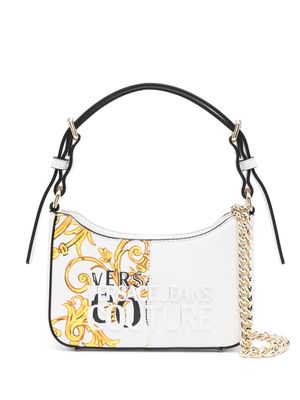 Versace Jeans Couture panelled 'Barocco' design shoulder bag - White