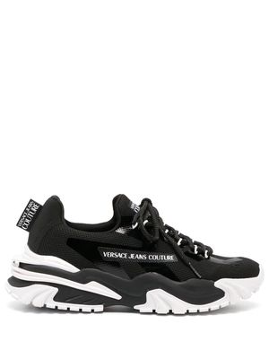 Versace Jeans Couture panelled lace-up sneakers - Black