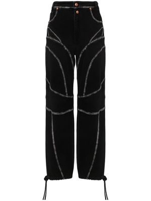 Versace Jeans Couture Piece Number straight-leg jeans - Black