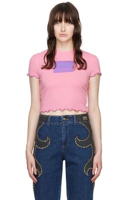 Versace Jeans Couture Pink Cropped T-Shirt