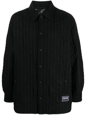 Versace Jeans Couture pinstripe quilted cotton jacket - Black
