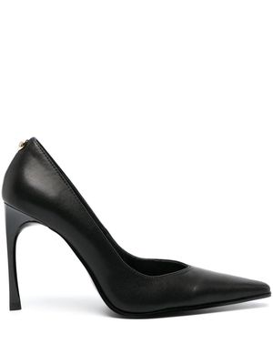 Versace Jeans Couture pointed-toe 100mm leather pumps - Black