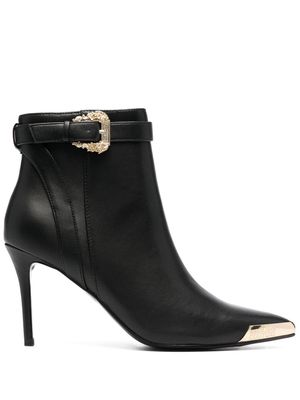 Versace Jeans Couture pointed-toe leather ankle boots - Black