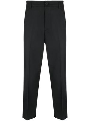 Versace Jeans Couture pressed-crease cotton chino trousers - Black