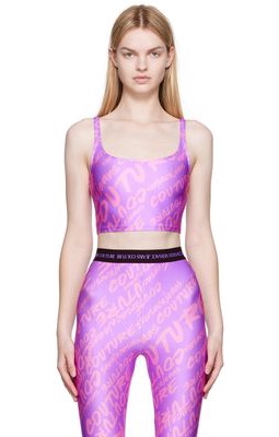 Versace Jeans Couture Purple Printed Tank Top