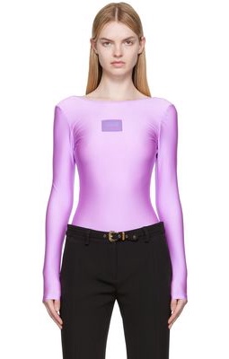 Versace Jeans Couture Purple Shiny Bodysuit