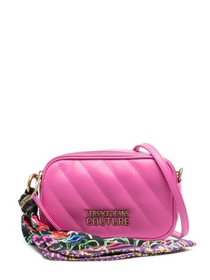 Versace Jeans Couture quilted faux-leather crossbody bag - Pink