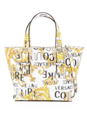 Versace Jeans Couture reversible logo-print tote bag - White