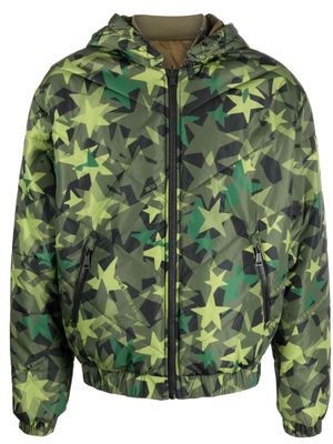 Versace Jeans Couture reversible padded hooded jacket - Green