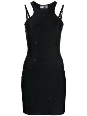 Versace Jeans Couture rhinestone-embellished bodycon dress - Black