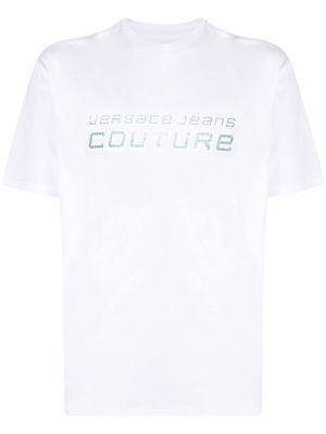 Versace Jeans Couture rhinestone-embellished cotton T-shirt - White