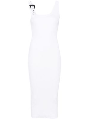 Versace Jeans Couture ribbed-knit midi dress - White