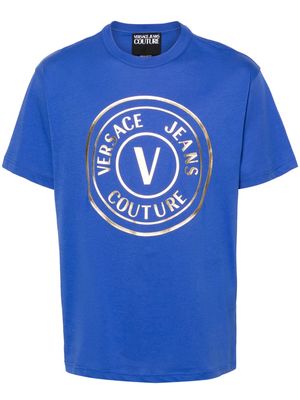 Versace Jeans Couture rubberised-logo T-shirt - Blue