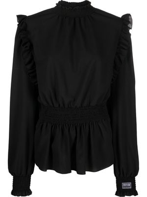 Versace Jeans Couture ruched fitted-waist blouse - Black