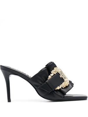 Versace Jeans Couture ruffle buckle-detail 95mm sandals - Black