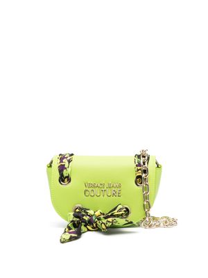 Versace Jeans Couture scarf-detail shoulder bag - Green