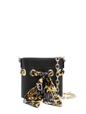 Versace Jeans Couture scarf-embellished crossbody bag - 899-BLACK