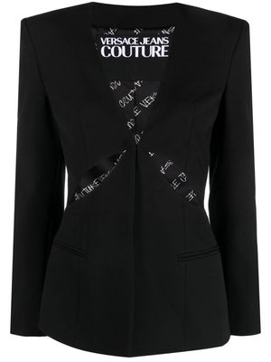 Versace Jeans Couture single-breasted cut-out blazer - Black