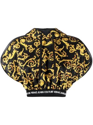 Versace Jeans Couture Sketch Couture cropped hoodie - Black