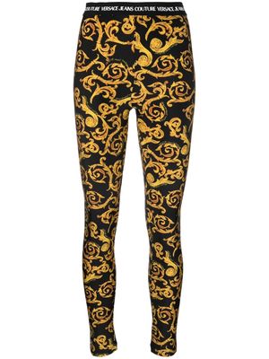 Versace Jeans Couture Sketch Couture-print leggings - Black