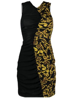 Versace Jeans Couture Sketch Couture-print minidress - Black