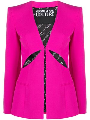 Versace Jeans Couture slashed single-breasted blazer - Pink