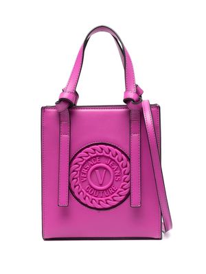 Versace Jeans Couture small logo-embossed tote bag - Pink