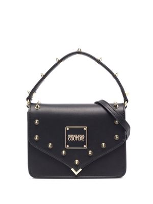 Versace Jeans Couture spike-studs foldover tote bag - Black